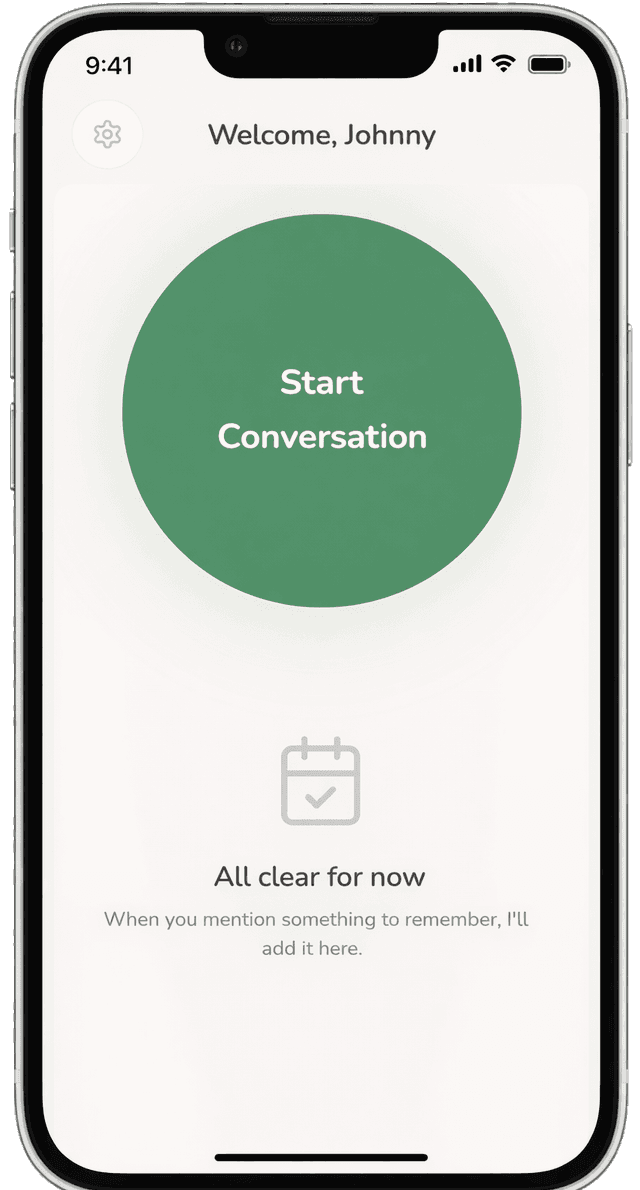 Elsy app on iPhone — Welcome screen